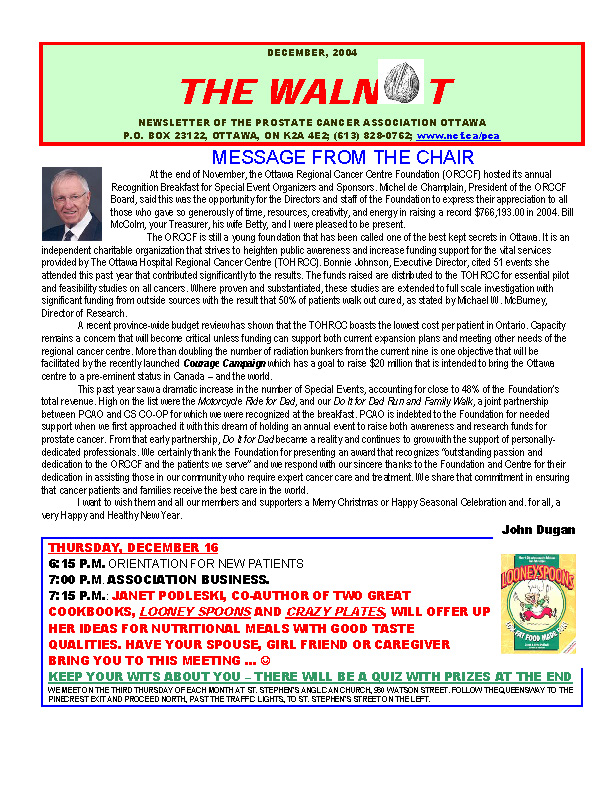 December 2004 Newsletter