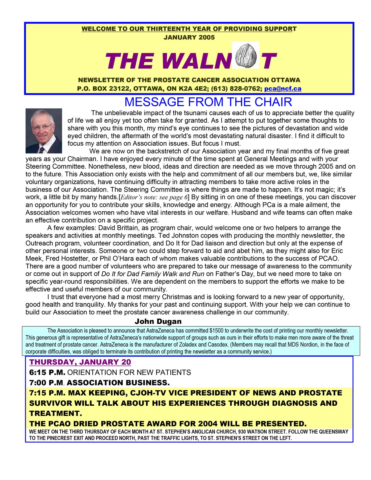 January 2005 Newsletter