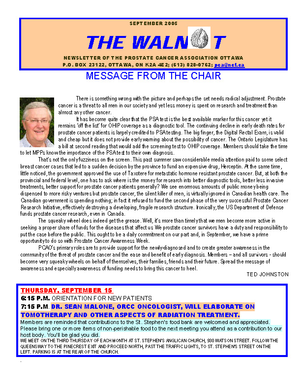 September 2005 Newsletter