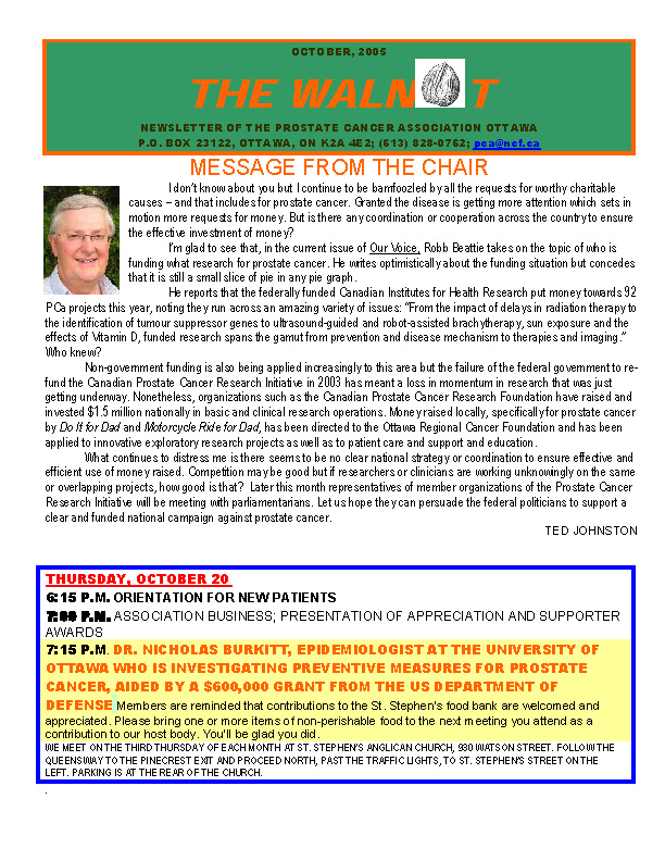 October 2005 Newsletter