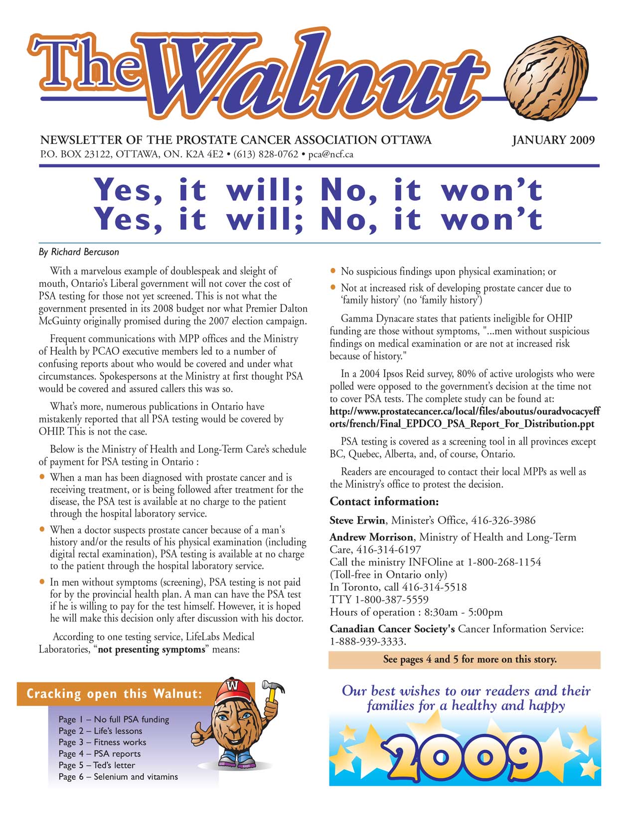 January 2009 Newsletter